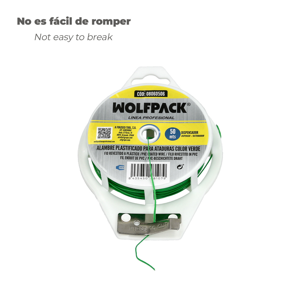 Alambre Atadura Plastificada Verde (Dispensador 50 M.) - Imagen 4