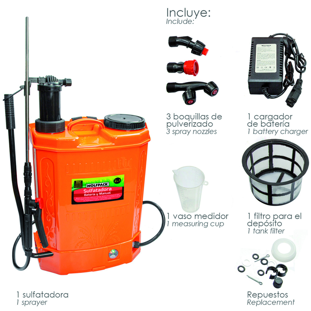 Sulfatadora Bateria / Manual 12v/8ah Litio - Imagen 2