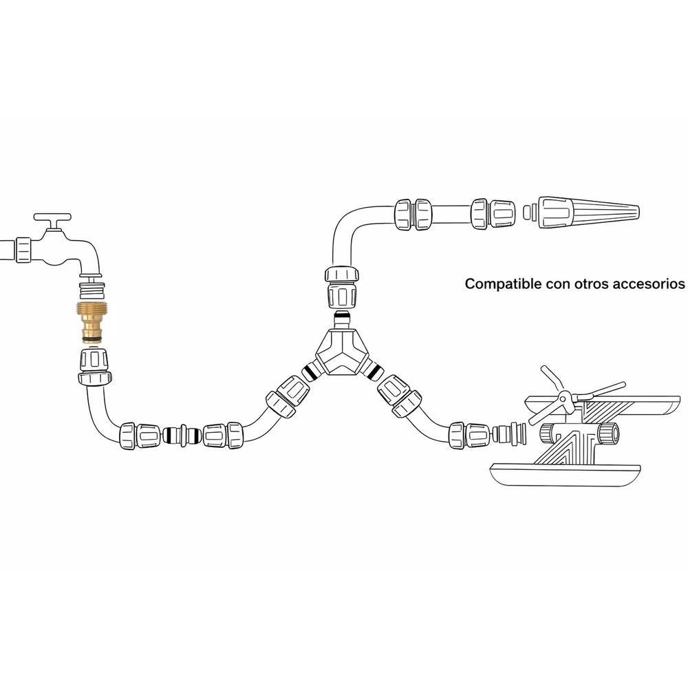 Adaptador Manguera Laton 3/4" macho - Imagen 4