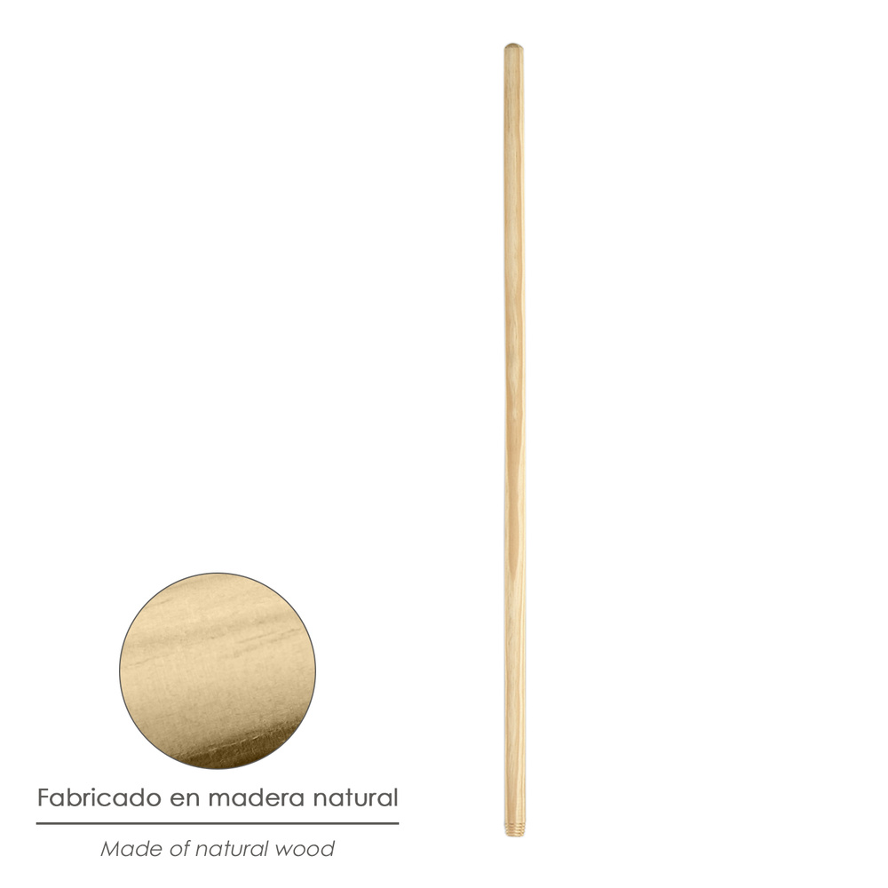 Mango Madera Para Cepillo Barrendero Rosca 1200 x Ø 28 mm. - Imagen 4