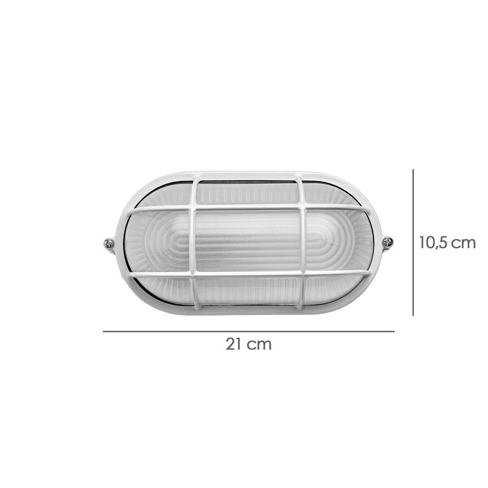 Plafon Industrial Oval Blanco. - Imagen 2