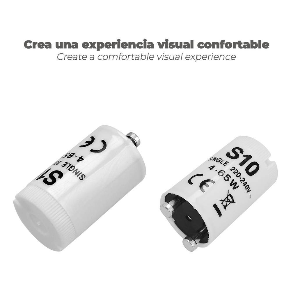 Cebador 4 - 65 Watt. Cebador Fluorescente, Arrancador Tubo Fluorescente, Cebador Encendido Rápido. - Imagen 4