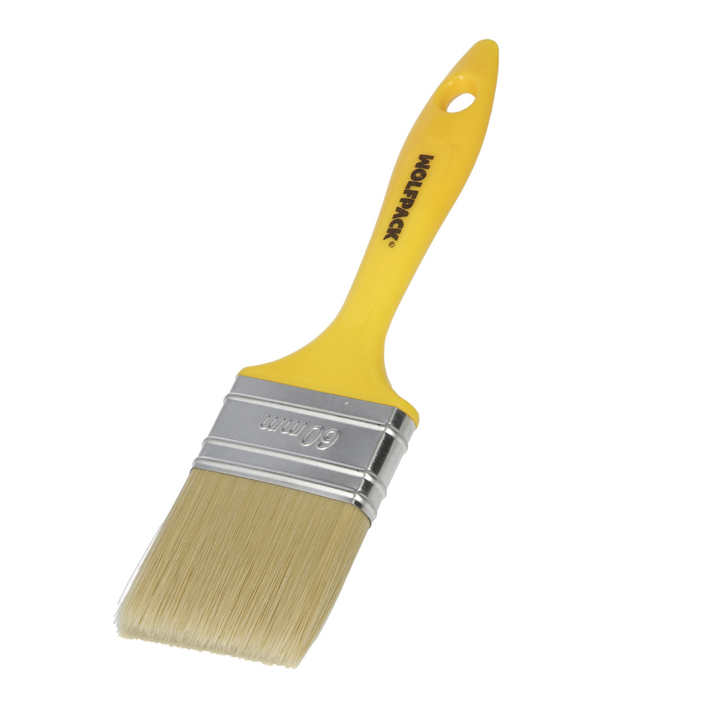Paletina Profesional Cerda Blanca Ancho 60 mm. Cerdas Naturales Mango Plastico Ergonomico, Brocha Pintor, Pincel Pintura - Imagen 3