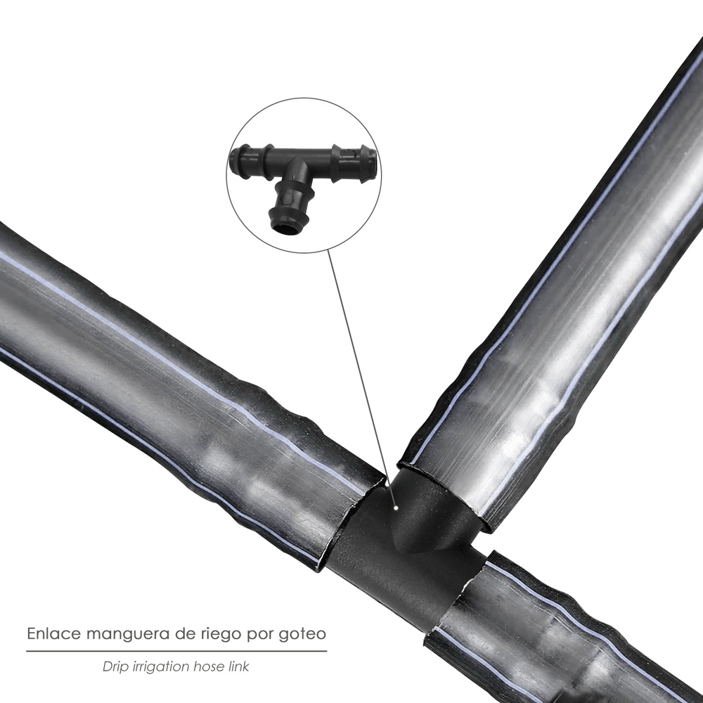 Te Simple Para Tuberias Goteo Ø 16 mm. (Bolsa 100 Piezas) Riego Por Goteo, Microaspersión, Riego Por Nebulizacion - Imagen 5