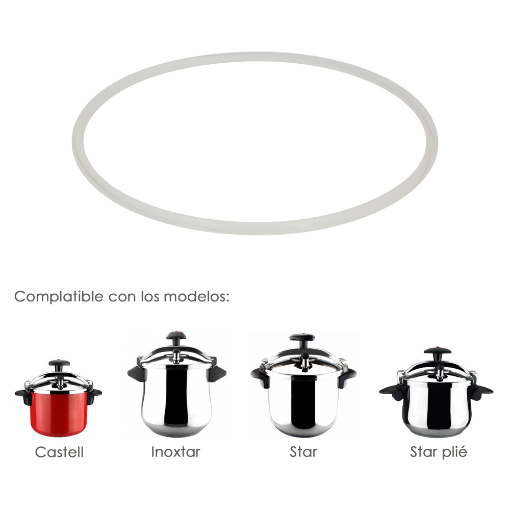 Junta De Silicona Para Olla Magefesa Ø22cm Olla Express Magefesa Star / Inoxtar / Castel / Star Plié. Recambio Original - Imagen 4