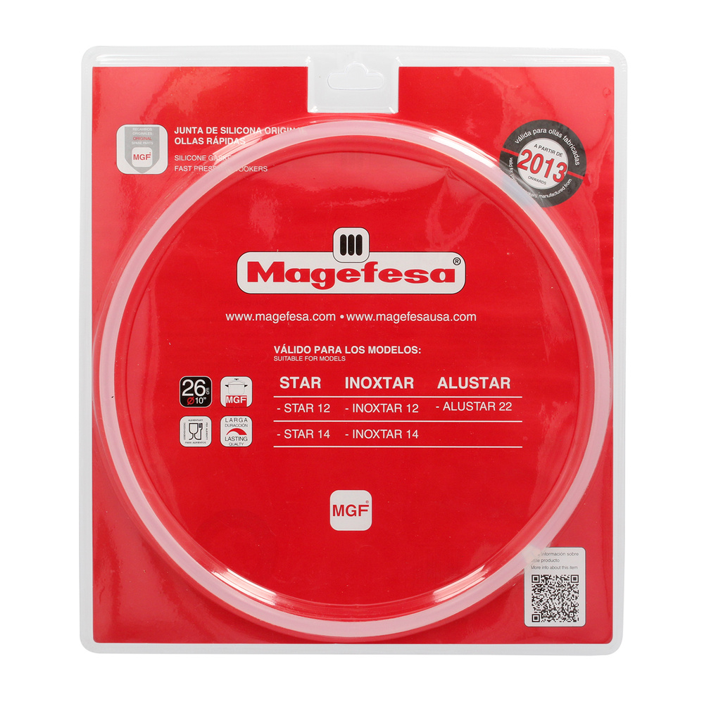 Junta De Silicona Para Olla Magefesa Ø26cm Olla Express Magefesa Alustar / Star / Inoxtar. Recambio Original. - Imagen 5