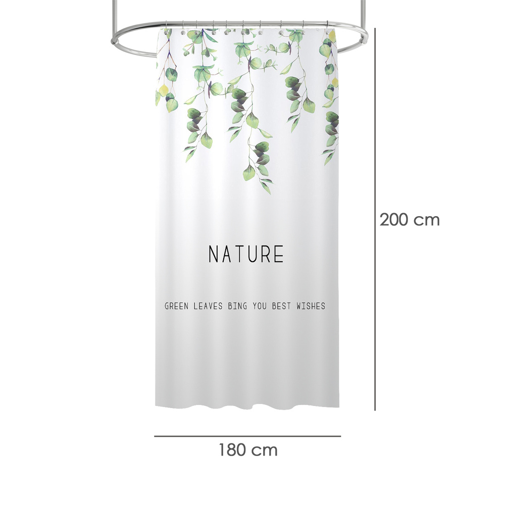 Cortina Ducha Nature 180x200 cm. Impermeable - Imagen 2