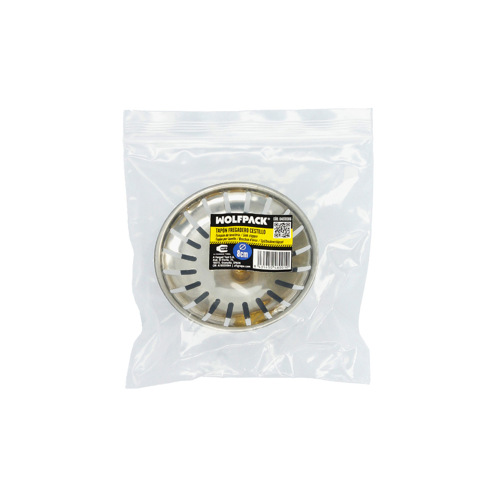 Tapon Valvula Cesta Para Fregadero Inoxidable Click Clack Ø 8 cm. - Imagen 5