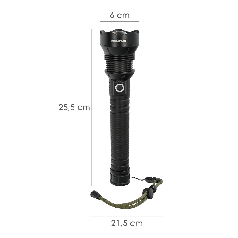 Linterna Led Aluminio Recargable 1500 Lumenes - Imagen 2