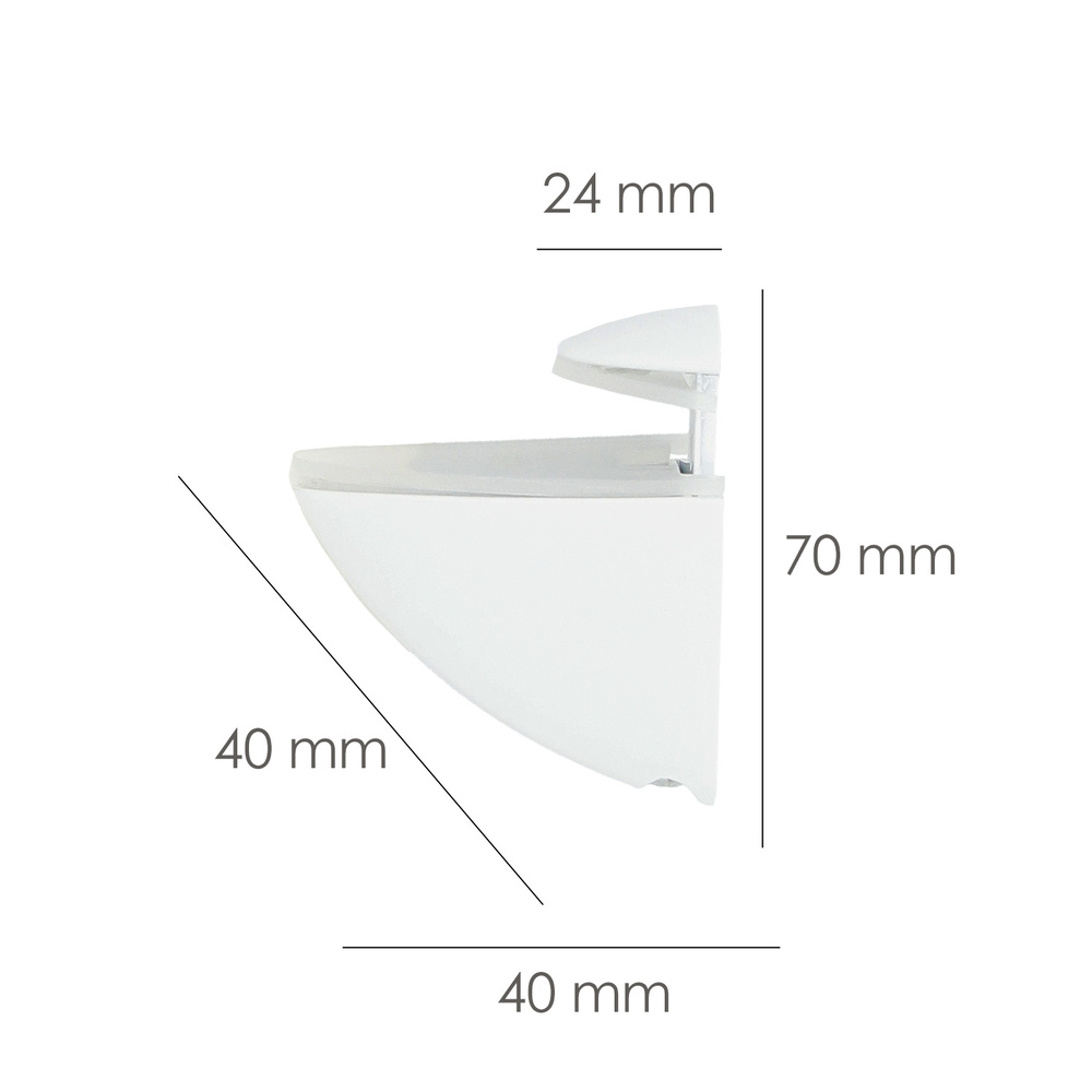Soporte Pelicano Regulable Para Estante 1 / 20 mm. Blanco (1 Pieza) - Imagen 2