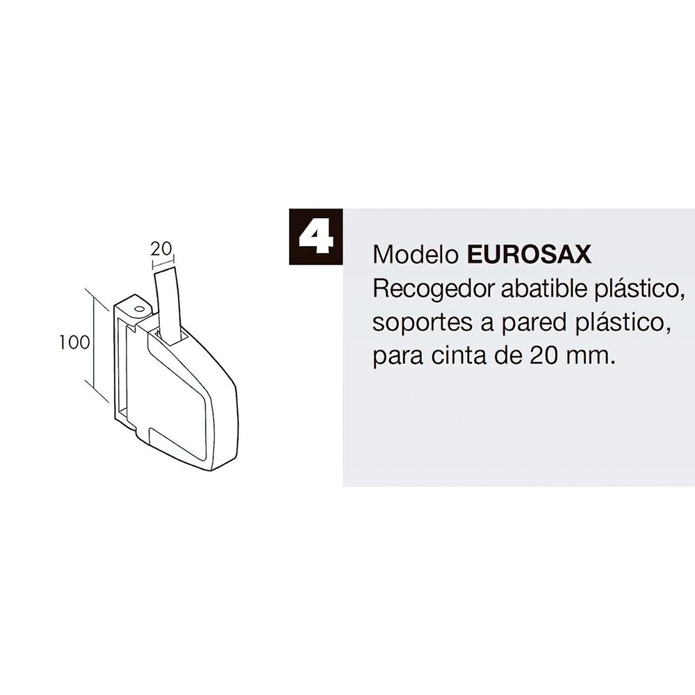 Recogedor Persiana Abatible Eurosax C-22 Blanco - Imagen 2