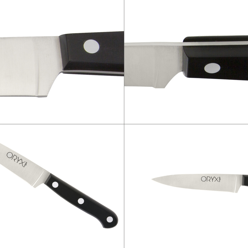 Cuchillo Grenoble Patatero Puntilla Hoja Acero Inoxidable 11 cm. Negro - Imagen 4