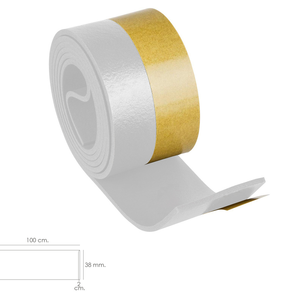 Burlete Umbral Autoadhesivo PVC Flexible Blanco - Imagen 2