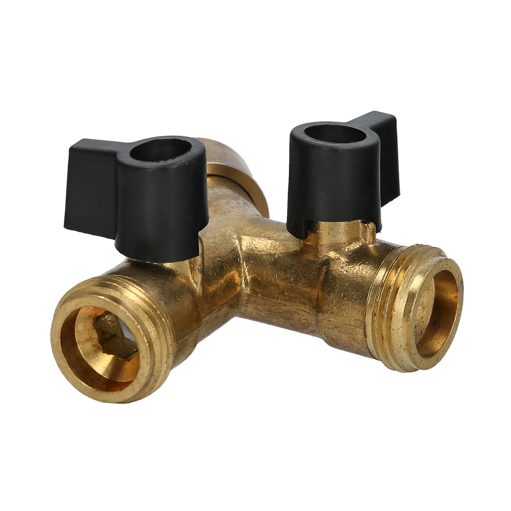 Adaptador Manguera Laton 2 Tomas Macho 3/4", Duplicador Grifo, Adaptador 2 Vias, Entrada 3/4" Hembra - Imagen 4
