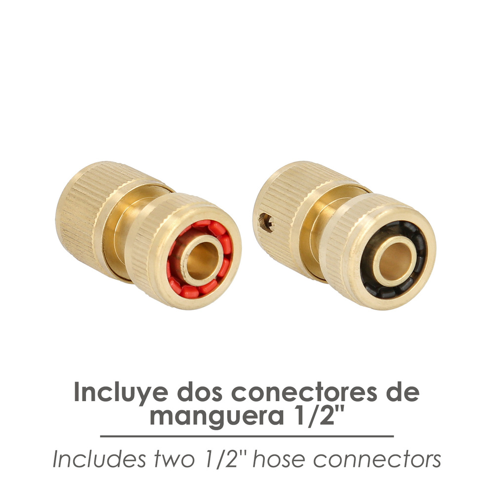 Set Riego 4 piezas Para Mangueras 1/2" Fabricado en laton. - Imagen 3