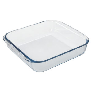 Fuente Horno Cristal Borosilicato Cuadrada 1,8 L. 20,7x20,7 cm. Ideal Meclas, Ensaladas, Postres, Cocina, Resposteria. Libre BPA
