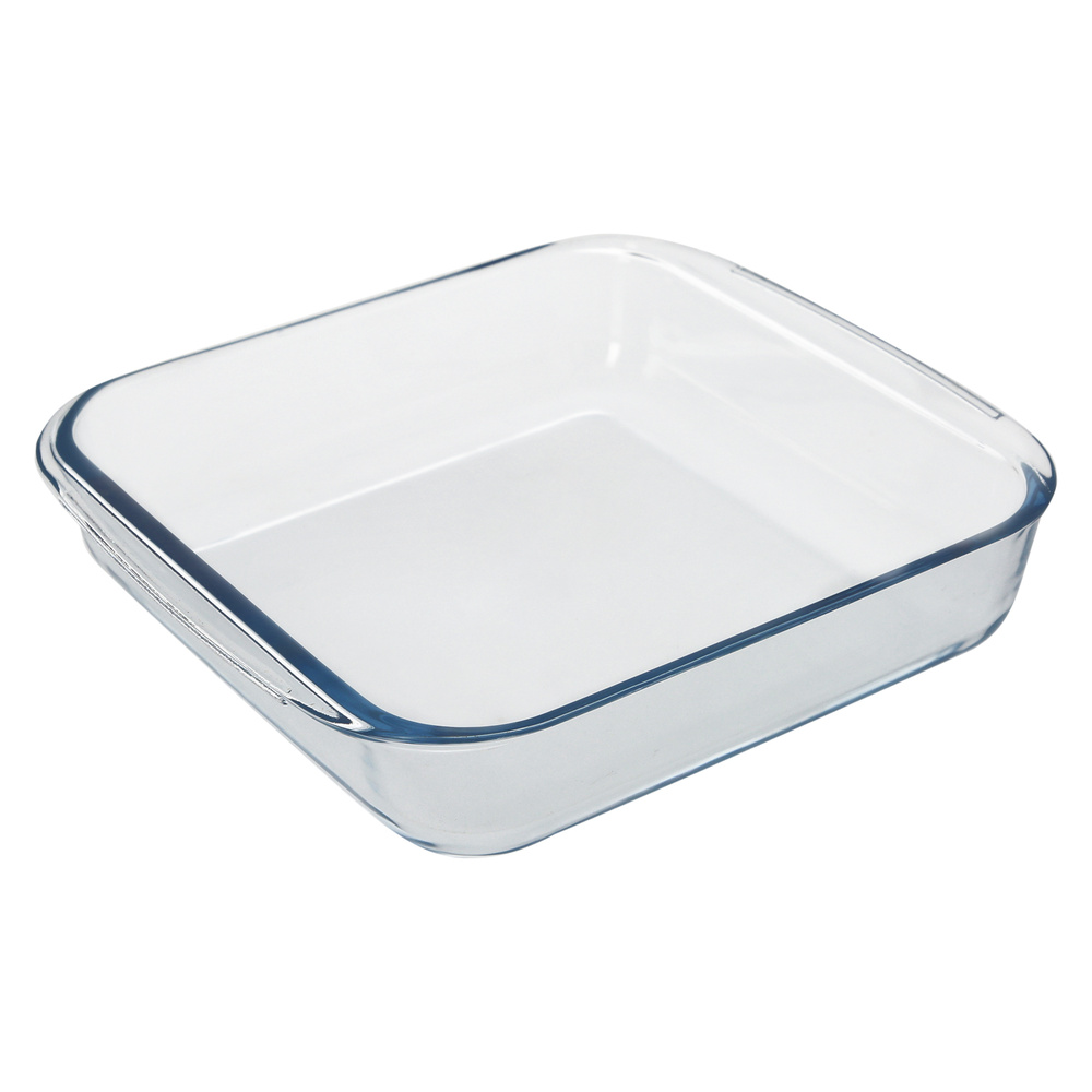 Fuente Horno Cristal Borosilicato Cuadrada 1,8 L. 20,7x20,7 cm. Ideal Meclas, Ensaladas, Postres, Cocina, Resposteria. Libre BPA