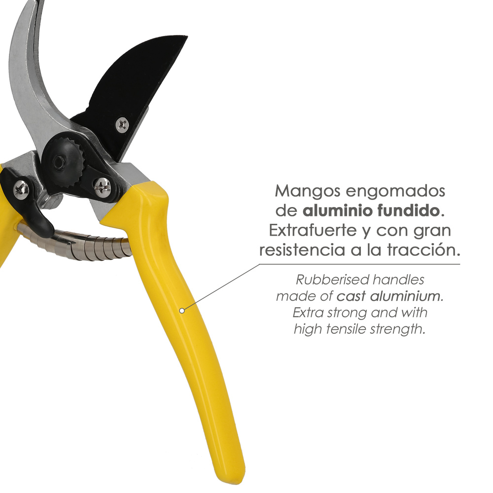 Tijeras Podar 1 Mano Japonesa Akagi T-4S 220 mm. Mangos Aluminio Endurecido, Hoja Recubierta PTFE - Imagen 4