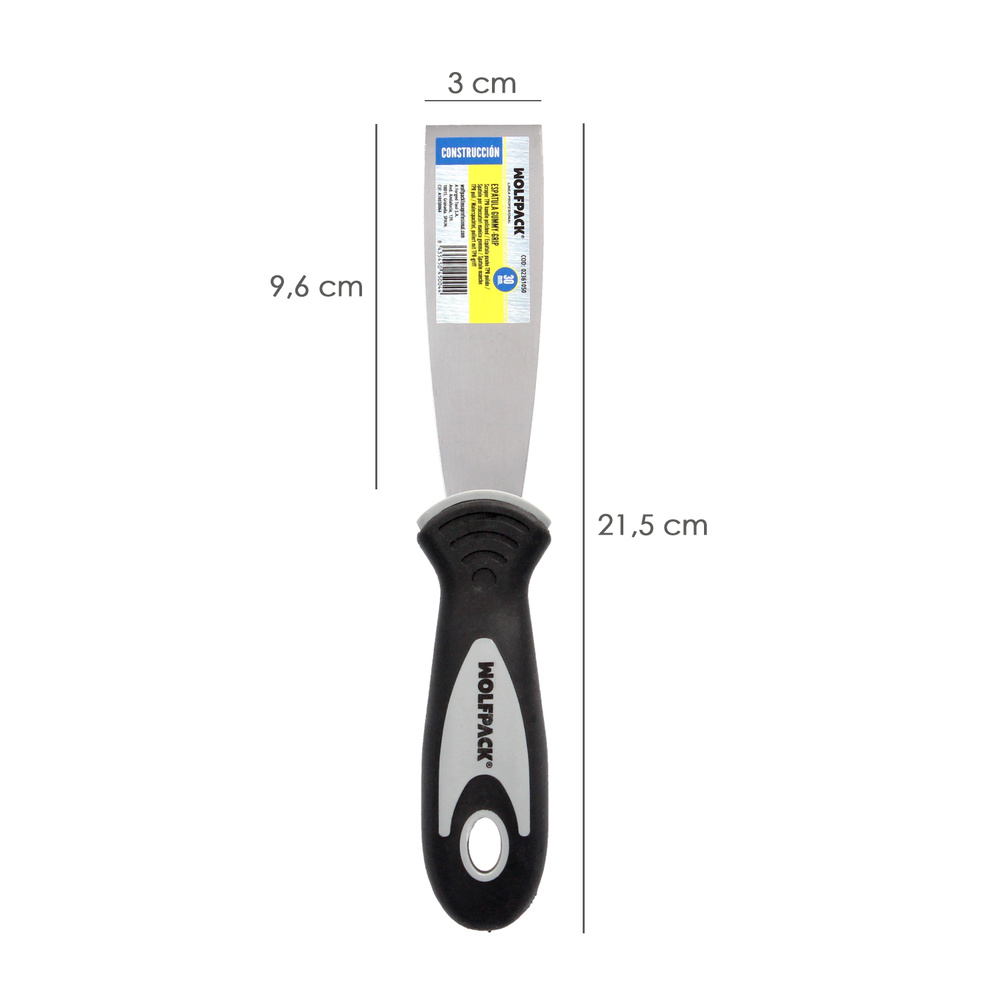 Espatula Mango Gummy Grip Hoja 30 mm. Aplicar Yeso, Pintora, Masillas, Pladur, etc. - Imagen 2