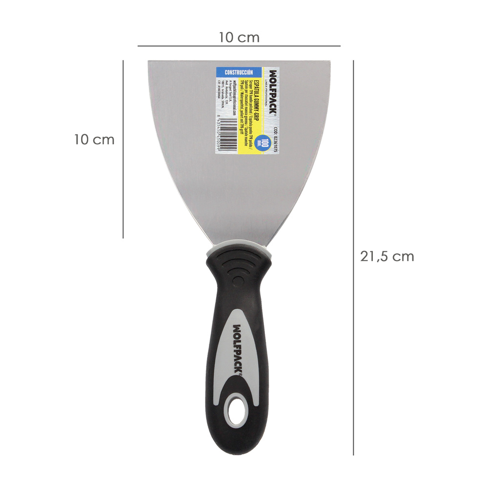 Espatula Mango Gummy Grip Hoja 100 mm. Aplicar Yeso, Pintora, Masillas, Pladur, etc. - Imagen 2