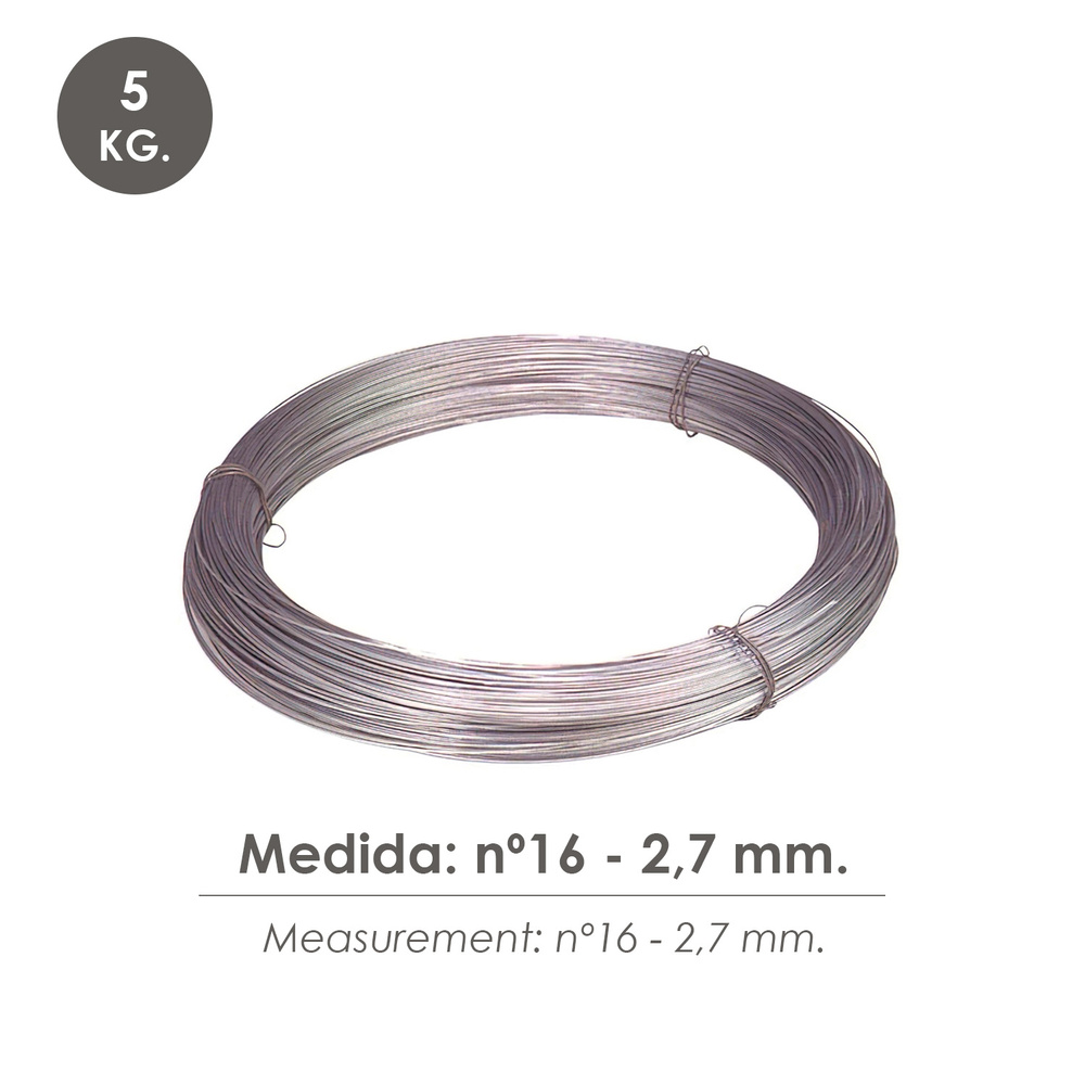 Alambre Galvanizado Rollo 5 kg. Nº16 - 2,7 mm - Imagen 2