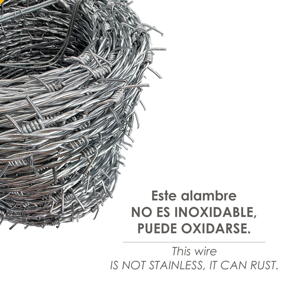 Alambre Espino Galvanizado 100 Metros 4/12 - Imagen 5