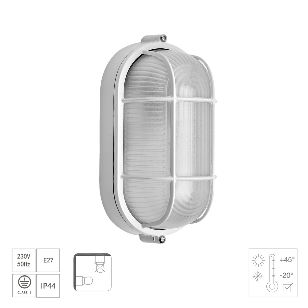 Plafon Industrial Oval Blanco. - Imagen 3