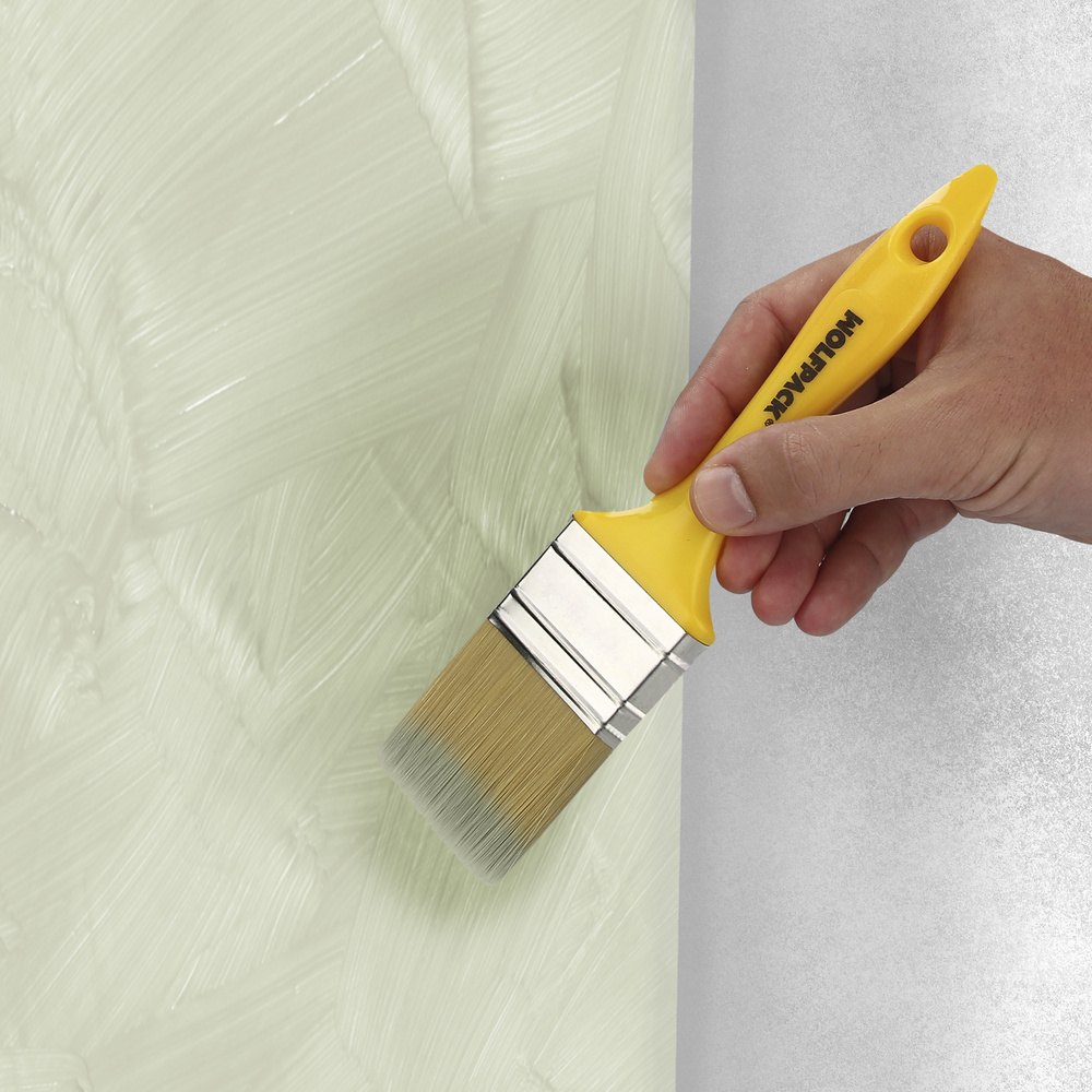 Paletina Profesional Cerda Blanca Ancho 70 mm. Cerdas Naturales Mango Plastico Ergonomico, Brocha Pintor, Pincel Pintura - Imagen 5