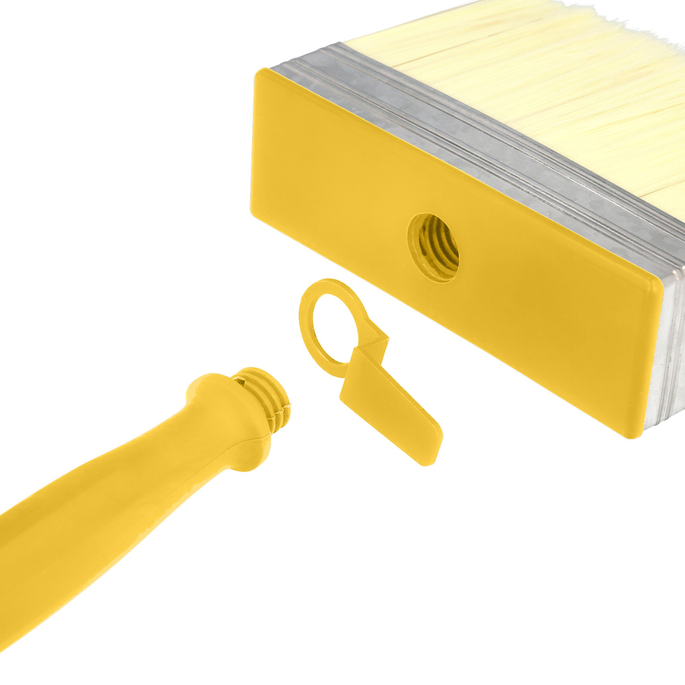Brocha Profesional Techos 120x30 Mm. Cerda Blanca. Mango Ergonomico, Con Gancho. Brocha Pintura, Brocha Pintor Profesional - Imagen 3
