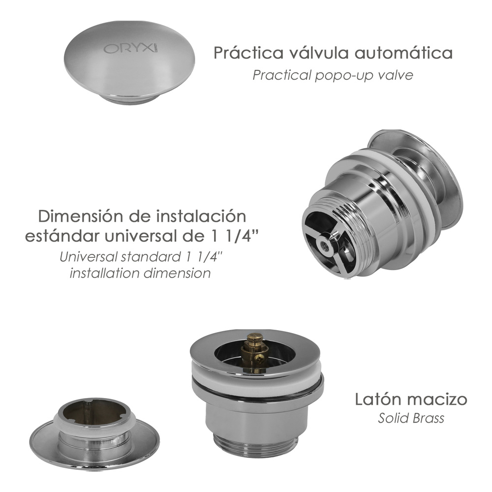 Valvula Lavabo Clic Clac 1 1/4" - Imagen 3