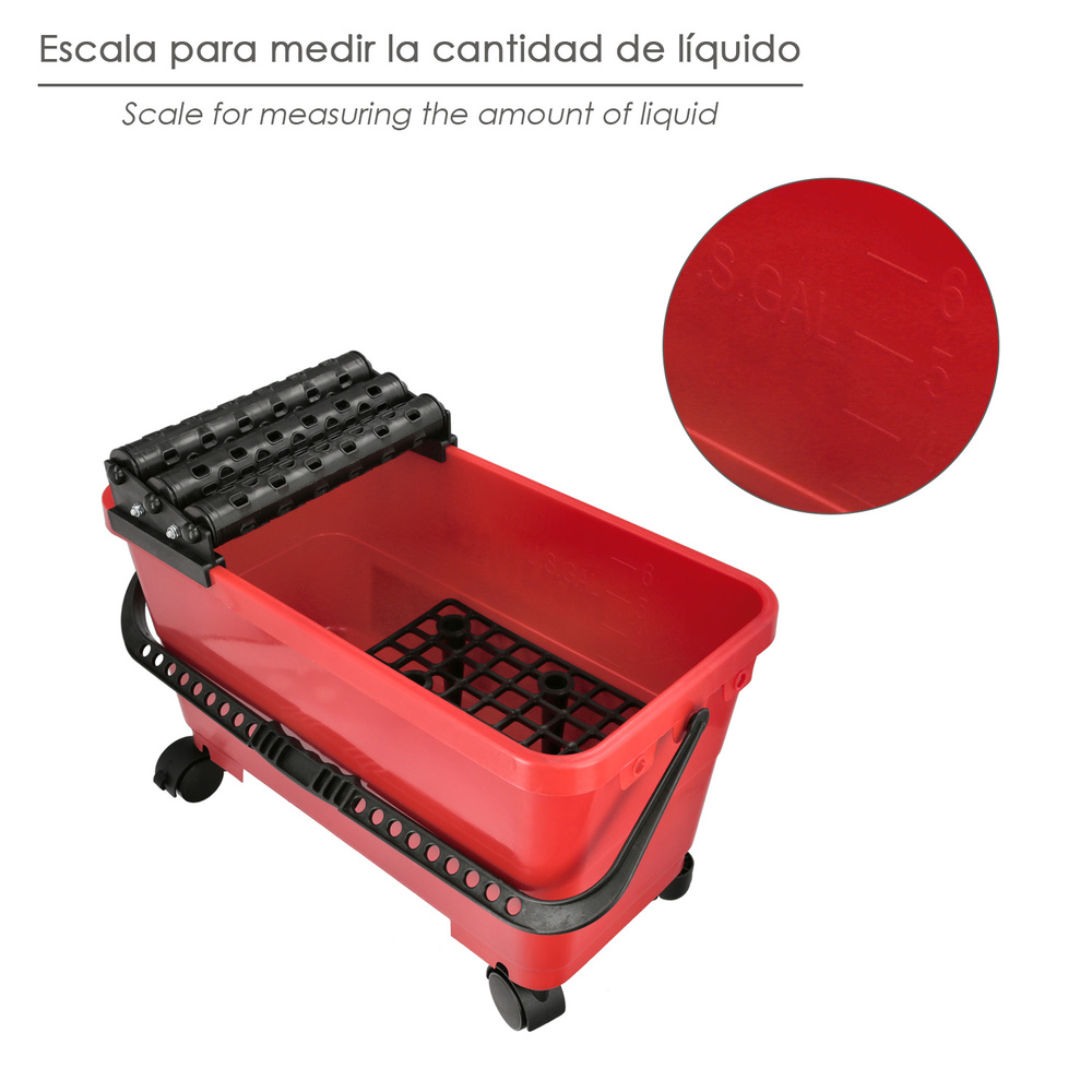 Cubeta Alicatador 24 Litros Con Ruedas - Imagen 5