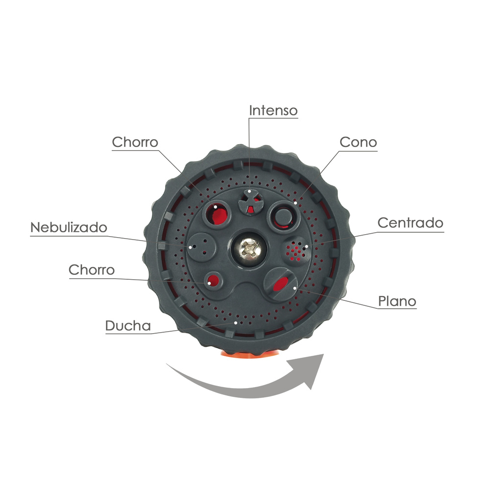 Manguera Extensible Autoenroscable Espiral 15 Metros Con Pistola y Conectores - Imagen 3