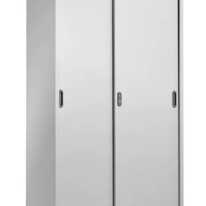 Armario metálico OLIMPO 902PC40, puertas correderas, gris ral 7035, 90x40x185 cms