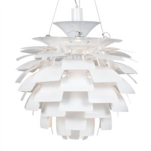 Lámpara ARTIC, aluminio, blanca, 70 cms. de diámetro