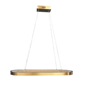 Lámpara BERLIE 120, colgante, aluminio, dorada, led