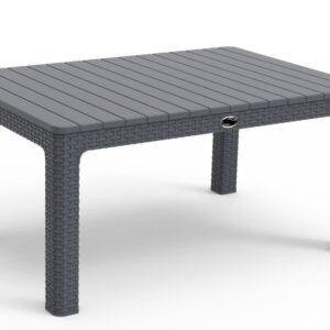 Mesa ALBUFEIRA, baja, polipropileno gris, 90 x 60 cms