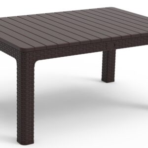 Mesa ALBUFEIRA, baja, polipropileno marrón chocolate, 90 x 60 cms