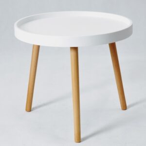 Mesa ANNIA ( M ), baja, madera, polipropileno blanco