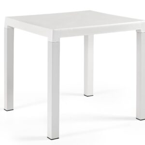 Mesa DITA, polipropileno blanco, 80 x 80 cms