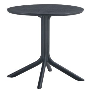 Mesa JÁVEA 97, polipropileno negro, 80 cms de diámetro