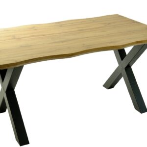 Mesa LERMA 160, metal, negro, tapa DM bilaminado 160 x 90 cms