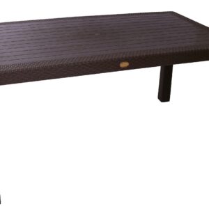 Mesa MIJAS, polipropileno marrón chocolate, 150 x 90 cms