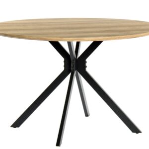 Mesa MINERVA NEW, metal, madera, 120 cms de diámetro