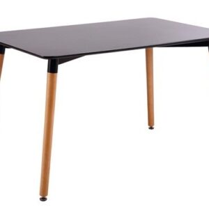 Mesa NURY (SU), madera, tapa lacada negra, 120 x 80 cms