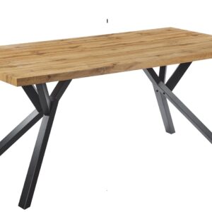 Mesa OLITE 180RT, metal, madera, 180 x 90 cms