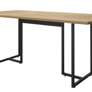 Mesa PRIME 25, metal negro, tapa MDP color avellana, 180 x 90 cms
