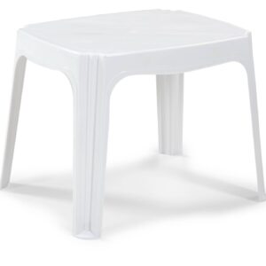 Mesa TORROX, baja, apilable, polipropileno blanco