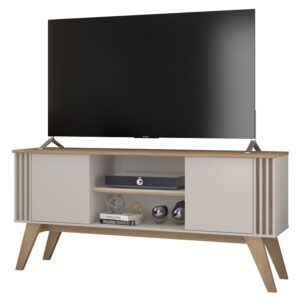 Mueble TV VITTA, blanco roto y cedro, 150 cms.