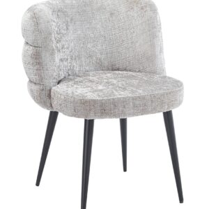 Silla BERG, metal, tapizado tejido cremona gris