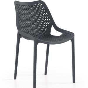 Silla BILL, apilable, polipropileno antracita